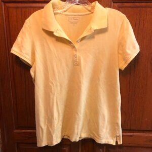 LL Bean Light Yellow Women's Polo Size M
